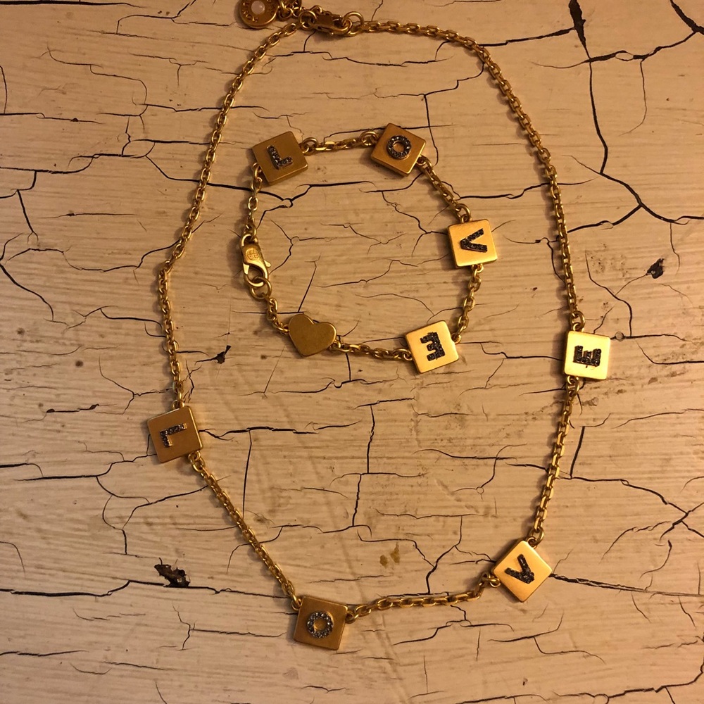 Tory Burch Message Delicate Necklace - LOVE
